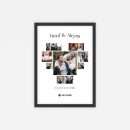 Kalp Şeklinde 9 Fotoğraflı Spotify Temalı Poster