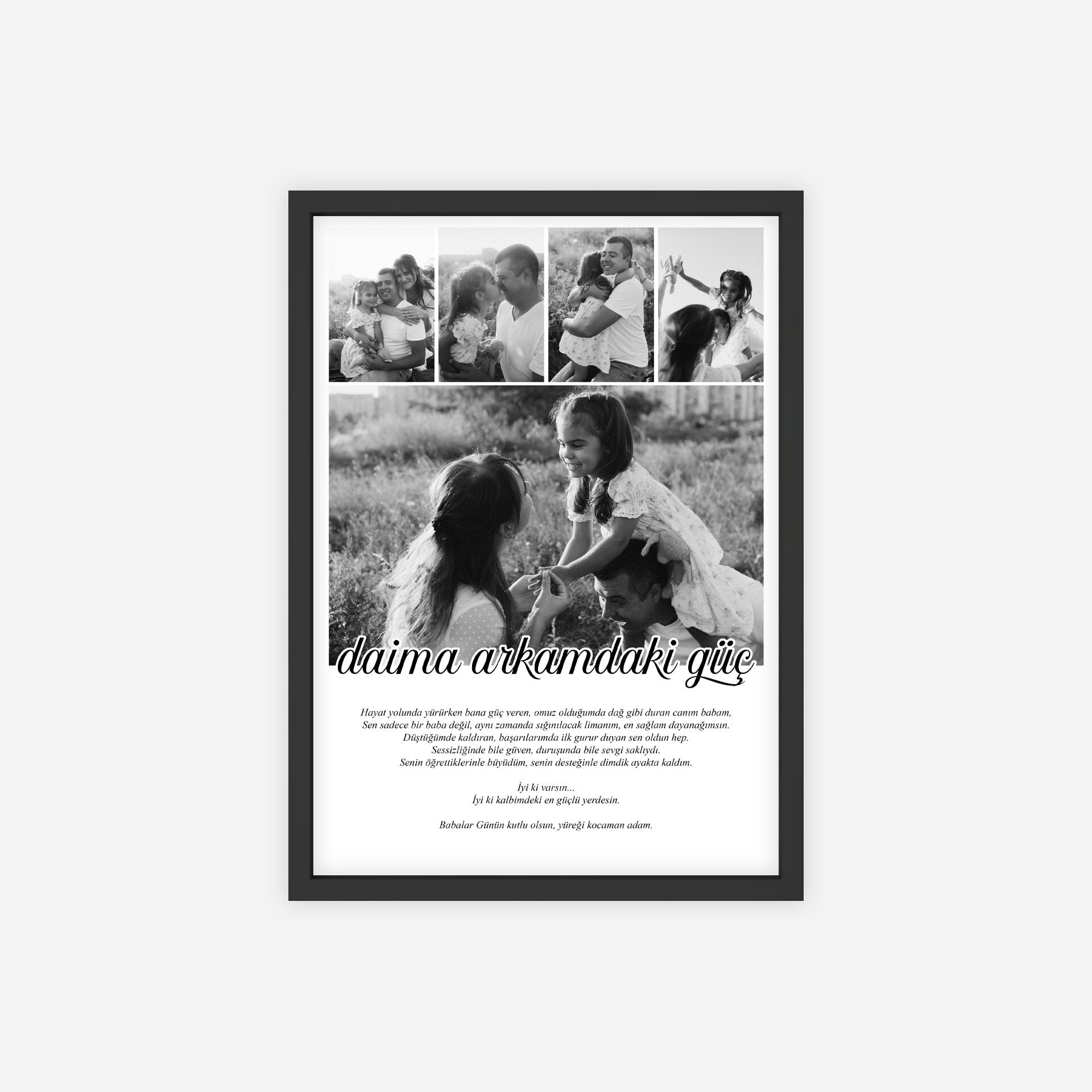 Kişiye Özel Babalar Günü Poster Tasarımı